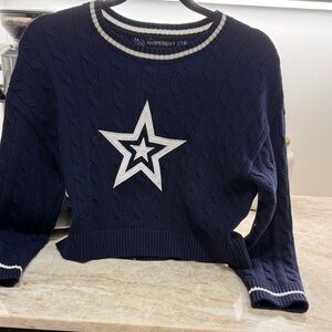 Harper&Ivy Midnight Blue Star Crew Neck Sweater